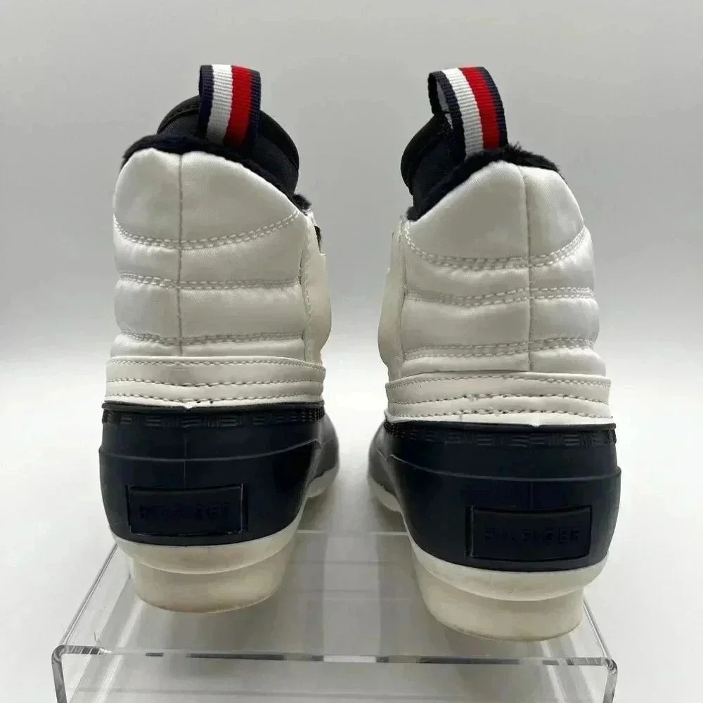 Tommy Hilfiger Womens 8 M Roana Zip Up Duck Booties Blue and white cozy classic - Picture 8 of 14